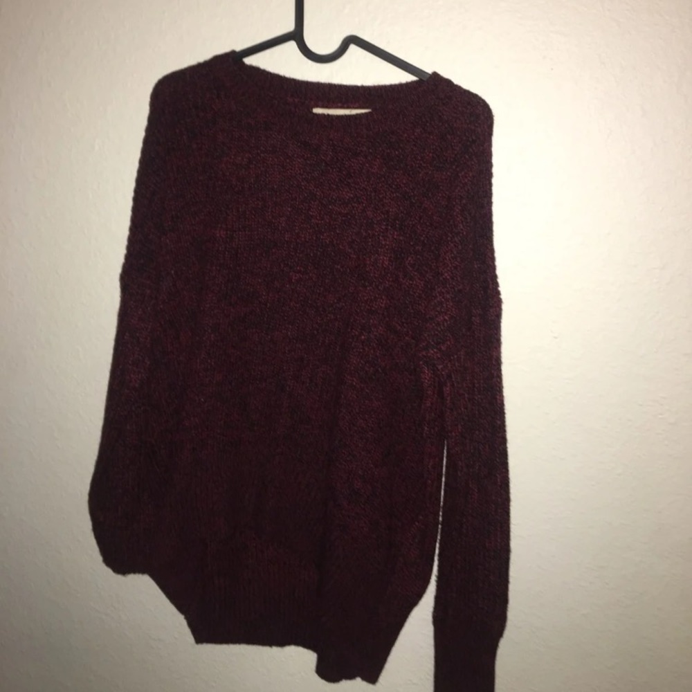 Oversized Burgundy Sweater